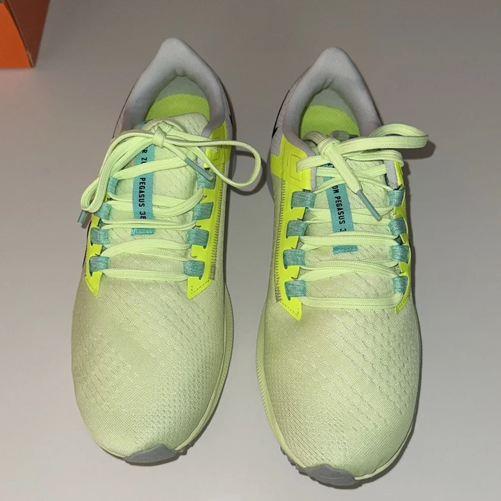 NIKE Air Zoom Pegasus 38 barely volt/black womens running walking sneakers 6.5